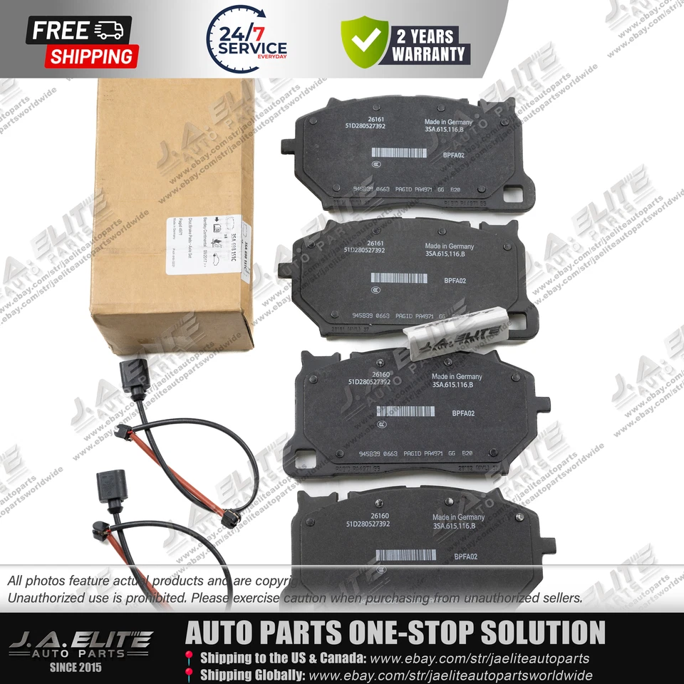 Genuine Front Brake Pads for Bentley Continental GT Flying Spur (18+) 3SA698151C - Image 4 of 4