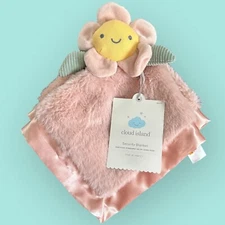 Cloud Island Pink FLOWER Security Blanket Baby Toy Lovey Target