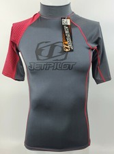 NEW 40 Jet Pilot Men's Mr. Corpo Short Sleeve Rashguard Red Grey Size XS SM XL