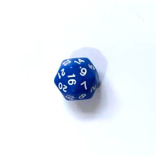 Dungeons  Dragons Dice Die Blue White D30 30 Sided Polyhedral D D DnD RPG 22 