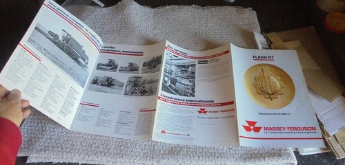 Ancien Catalogue Matériel Agricole Massey Ferguson 87 Tracteur Moissonneuse