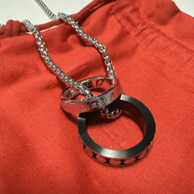 ネックレス・チョーカー Diesel Dx1168040 Stainless Steel Double Pendant Necklace Diesel Dx1168040 Stainless Steel Double Pendant Necklace