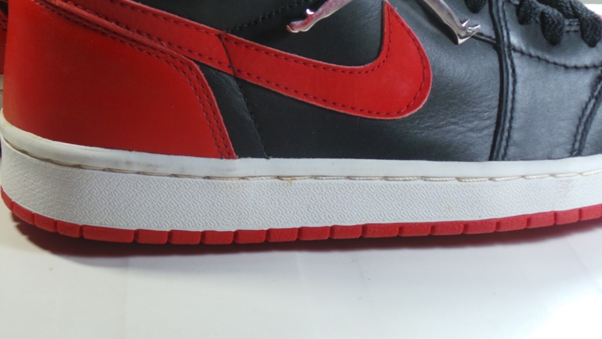 NIKE 2001 AIR JORDAN 1 I OG RETRO 136066-061 BRED 10 VINTAGE 3 4