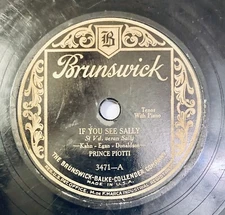 PRINCE PIOTTI - 10" - 78 RPM Shellac Record - BRUNSWICK 3471 (1920)