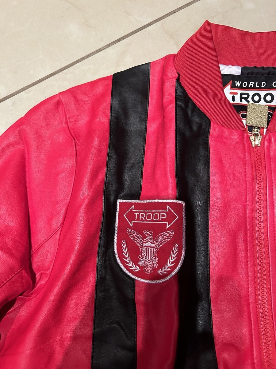World of Troop moto jacket (blk/red) size small