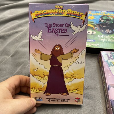 Christian VHS Movie Lot VeggieTales McGee And Me Beginners Bible