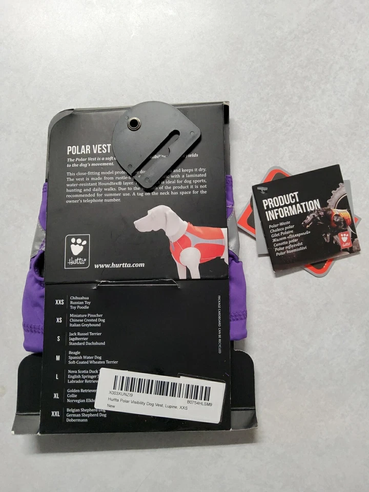 Hurtta XXS Highly Visible Water Resistant Polar Vest - Image 4 of 4