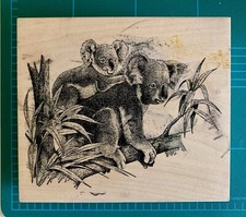 Coronado Island Large Rubber Stamp KOALAS EUC Marsupial Animals Wildlife Nature