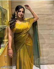 Women's Chiffon saree with Running Blouse Piece