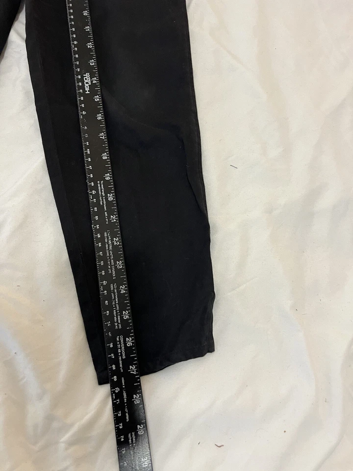 Винтажные брюки Mondi размер 4 США черные льняные укороченные 1980-е 353 - Изображение 3 из 4