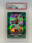 Jayden Daniels 2024 Prizm Green Cracked Ice Emergent Prizm Rookie RC PSA 9