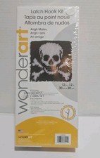 WonderArt Latch Hook Kit Arrgh Matey Pirate Flag Sealed 12x12