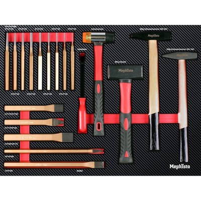 Mephisto ProLine Hammer-Set, Meisel, Durchschläge uvm. in Carbon Look Soft Inlay