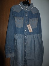 Wrangler Dress Girls Denim Shirt Dress Pearl Snaps Western SZ M  XL NEW w Tags