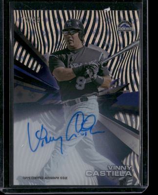 2015 Topps High Tek #HT-VC Autographs Tidal Diffractor Vinny Castilla #/99
