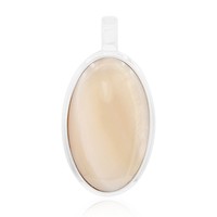 Cavill SilberanhäNger Damen Oval Perlmutt 925 Sterlingsilber Peach