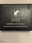 2022 American Silver Eagle Uncirculated 1 Troy Oz. Reese’s Edge W Mint Mark