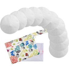 Reusable Nursing Pads with Washing Bags - 10-Pack 4 Layer Viscose from Bamboo...