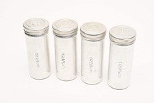 4X Perutz 120 6x9 Vintage Film Canister film, Clean Silver 