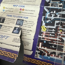 Castlequest Nintendo NES Foldble Promo Poster Map Insert ONLY