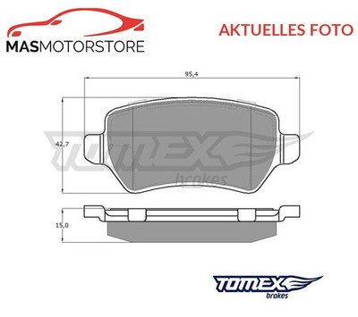 SATZ BREMSBELÄGE BREMSKLÖTZE TOMEX BRAKES TX 12-971 P FÜR VAUXHALL ZAFIRA II