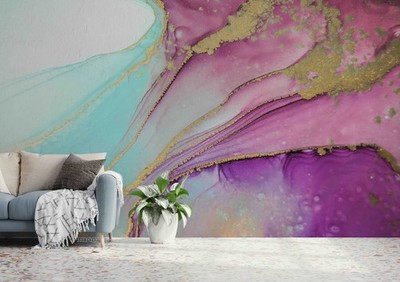3D Abstract Gold Leaf Texture Self-adhesive Removeable Wallpaper Wall Mural