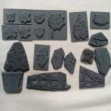 Plants & Flowers Landscape/Scene Design Rubber Stamps 19pc set