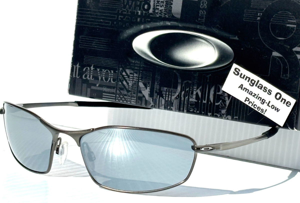 Oakley WHISKER Carbon Metal Alloy POLARIZED Galaxy Chrome Lens