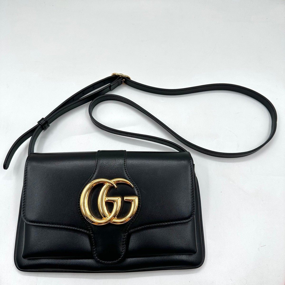 HJ-023 Gucci Vitello Palmellato Lux Small Arli Flap Shoulder Bag