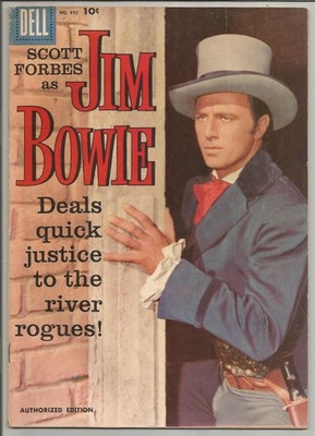 JIM BOWIE (1958, Dell Four Color #893) Movie Tie-In VF (8.0, est.) 