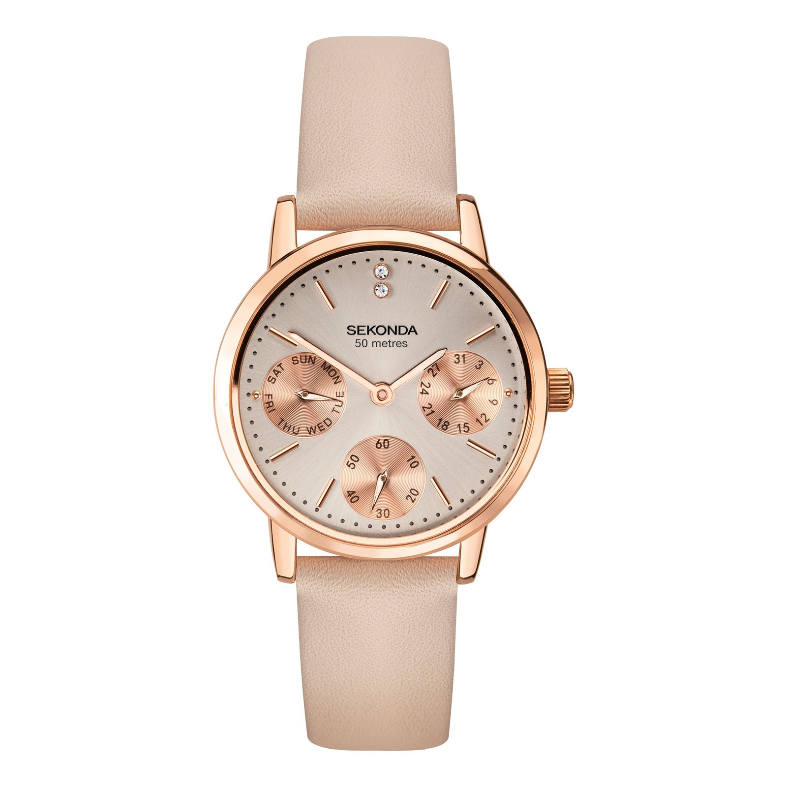 Sekonda Ladies Grey PU Leather 30mm Classic Watch 40305