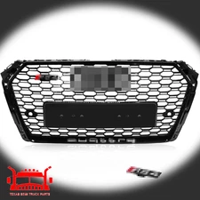 For 2017-2018 Audi A4/S4 B9 RS4 Style Honeycomb Mesh Hex Grille Black W/ Qoattru