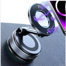 360 Vacuum Magnetic Phone Holder Adjustable Suction Cup Car Mount Foldable Stand