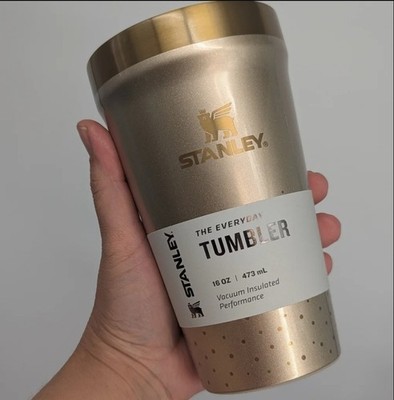 New Stanley Stacking Pint Cup Stay Chill 16 oz Prosecco Gold insulated with lid