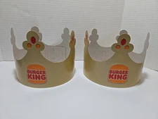 2 Brand New Burger King Paper Crowns Shipped In a Box