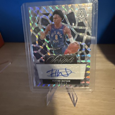 Peyton Watson 2024-25 Mosaic Scripts Prizm Auto Denver Nuggets #MS