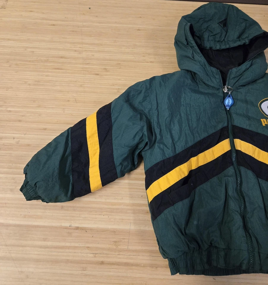 Chaqueta De Colección Green Bay Packers Juvenil Mediana NFL Fútbol Mighty Mac Años 90 Foto 4 de 4