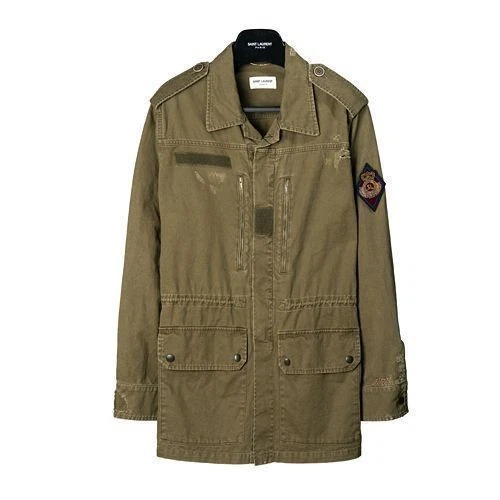 SAINT LAURENT (YSL) Giacca militare con toppa logo Saint Laurent 28906231
