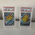 Pokemon TCG Flying Pikachu VMAX 007/025 and Surfing Pikachu VMAX 009/025 PSA 10