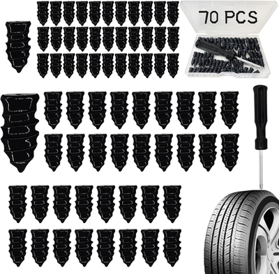 #ad Tire Repair Nails 70PCS Rubber Screw in Tyre Repair Screws Plugs Flat Tire Fix $26.67