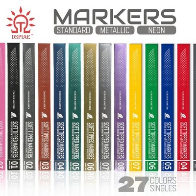 DSPIAE: PAINT MARKERS - Soft Tip Marker - MK : MKM : MKF - Metallic : Neon