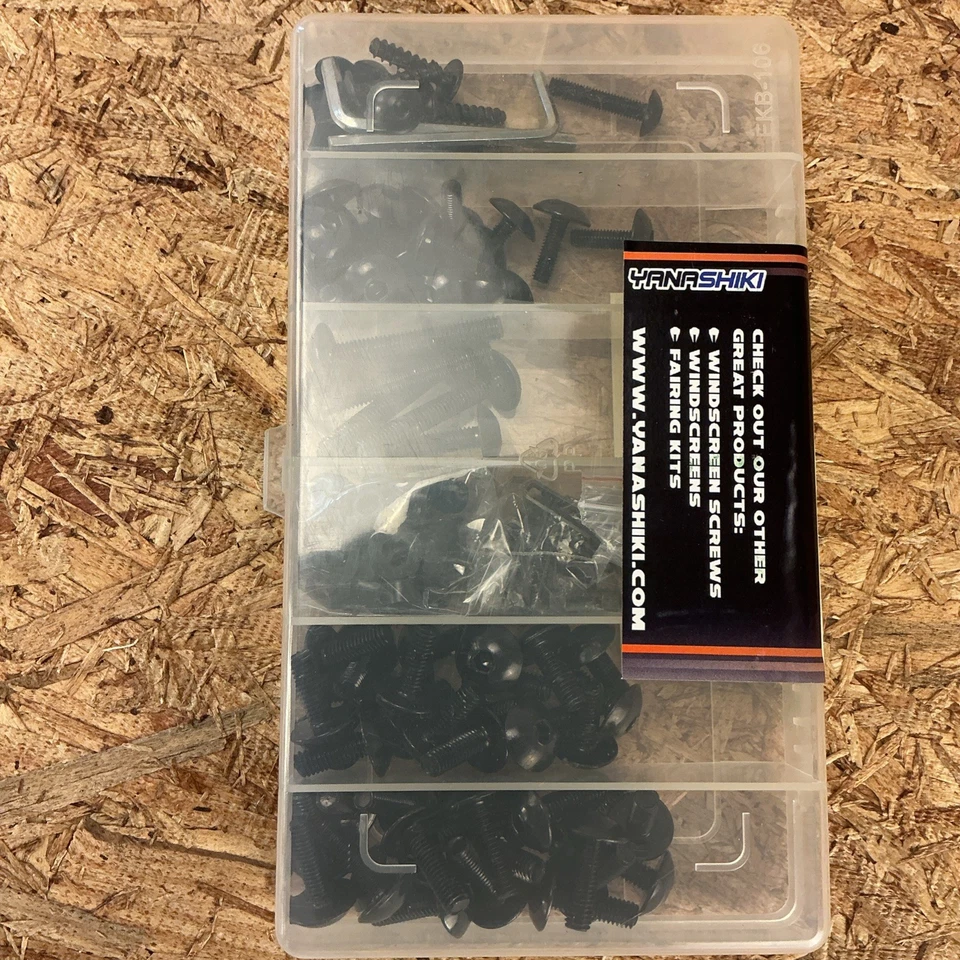 Kit de pernos de carenado universal Yana Shiki NEGRO bicicleta deportiva japonesa Fbk-10K Foto 4 de 4