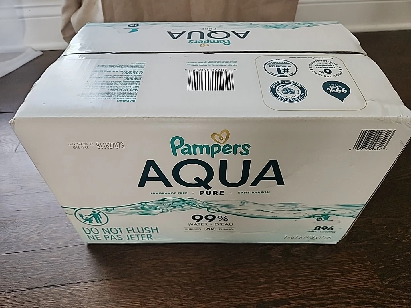 Pampers Baby Wipes - Aqua Pure - 896ct