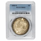 1890O Morgan Silver Dollar $1 PCGS MS 63