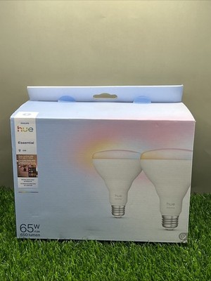Philips Hue Essential E26 65W 650 Lumens Smart Bulbs Bluetooth 2 Pack