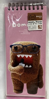 Domo Kun Weekly Planner Notepad Standing Flip Calendar NHK 1998 Pinkfoot Korea