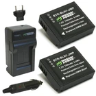Wasabi Power Battery 2-Pack and Charger for Panasonic DMW-BLH7