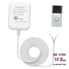 Ring Doorbell Charger,18VAC UL Certified Power Adapter Compatible with White