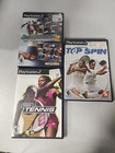 Lot Of 3 PS2 Games Top Spin, Tennis  And Smash Court Tennis Pro Tournament 2