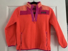 Vineyard Vines Kids /Girls Outerwear Sherpa Harbor 1/2 Zip Bright Colors
